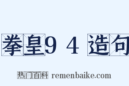 拳皇94造句是什么意思的图片